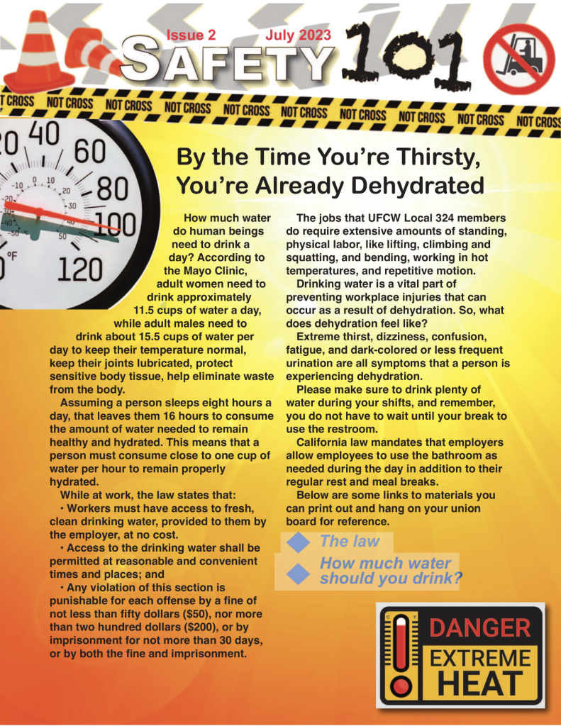 Safety 101 Newsletter-July 2023 - UFCW 324