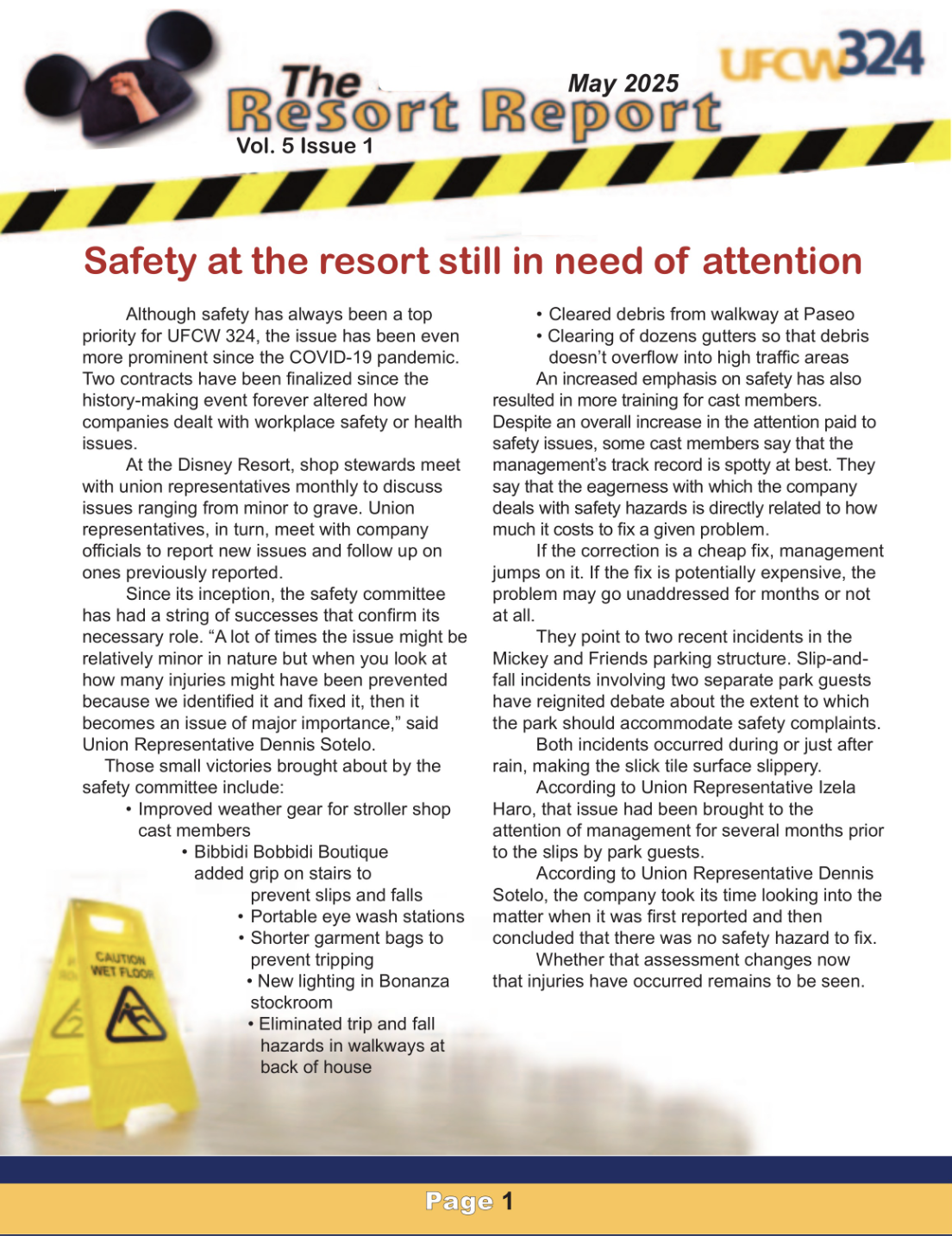 UFCW 324 Newsletter- Disney